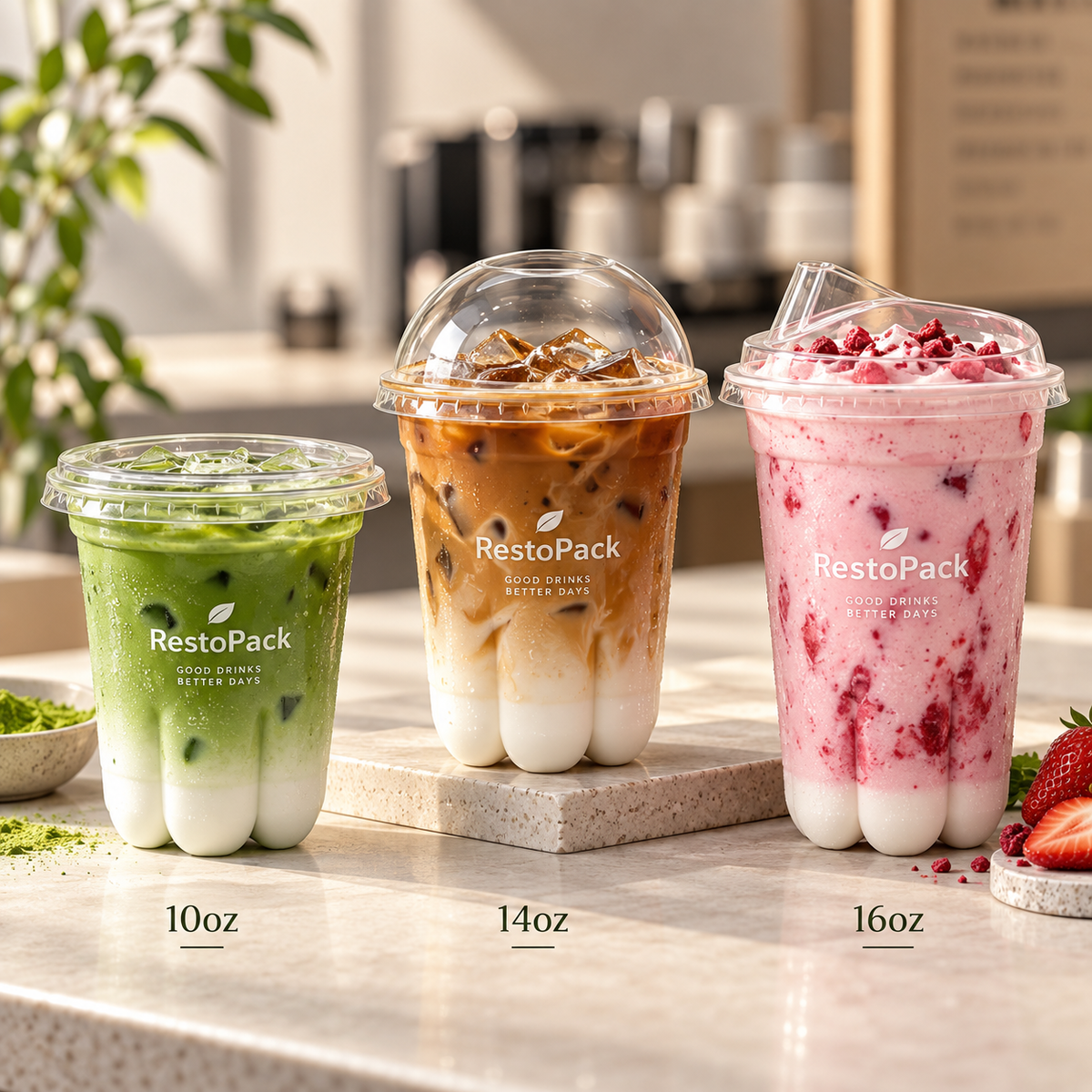 Custom Petal Bottom PET Cold Cups
