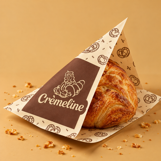 Custom Two-Sided Open Paper Bags for Bakery Packaging