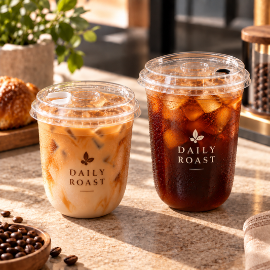 Custom PET Cups U Shape Disposable Cups With Logo Printing