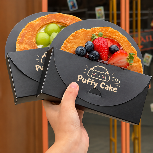 Custom Double Side Print Vinyl Style Napoleon Cake Box