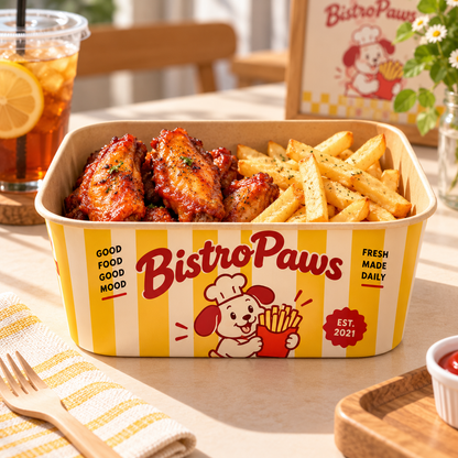 Custom Rectangular Boxes With Lids Printed Disposable Food Packaging Boxes For Takeaway