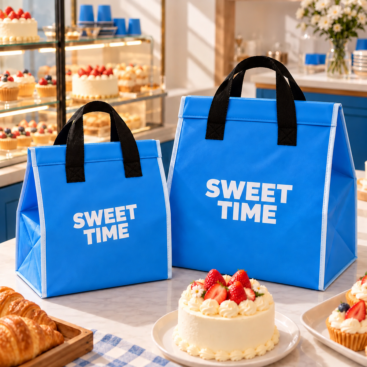 Custom Thickened Insulated Cake Bag with Hook and Loop