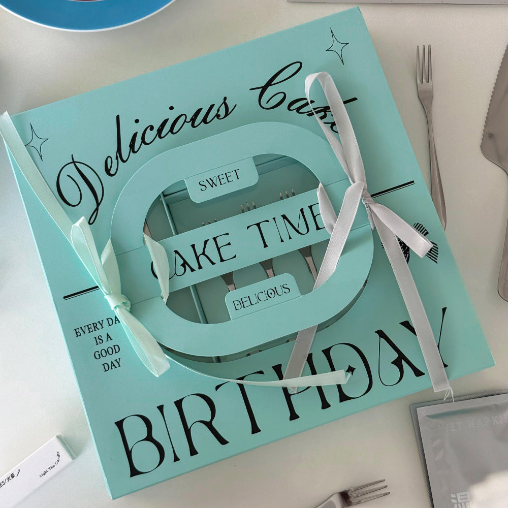 7-Piece Stainless Steel Cake Serving Set with Ribbon Handle Gift Box