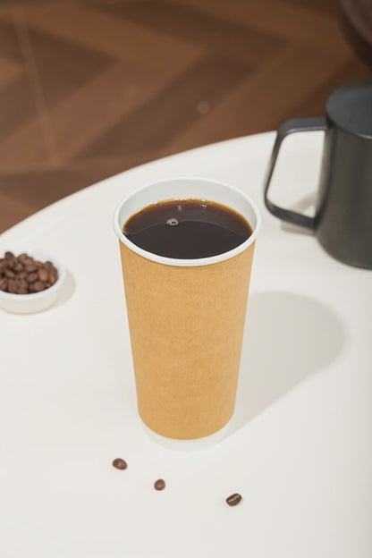 20 oz Double Wall kraft Paper Coffee Cups