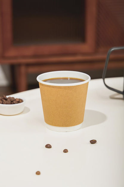 8 oz Double Wall kraft Paper Coffee Cups