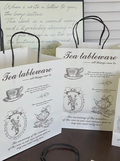 Vintage Handle Kraft Paper Bakery Bags