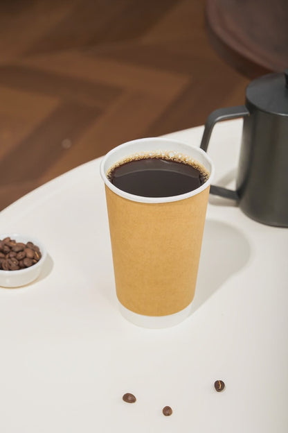 16 oz Double Wall kraft Paper Coffee Cups